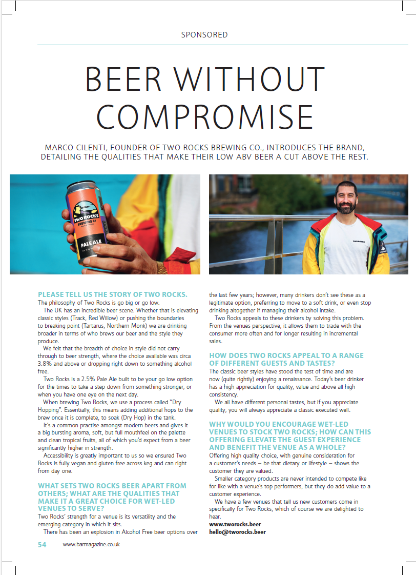 Two Rocks Beer Arrives at the High Corn Mill