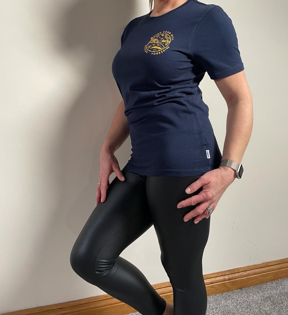 High Corn Mill Tee Navy Gold