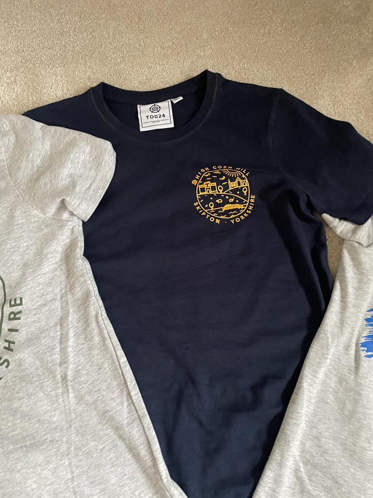 High Corn Mill Tee Navy Gold