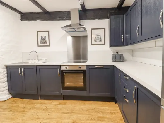 The open plan kitchen and dining area in The Eller Beck